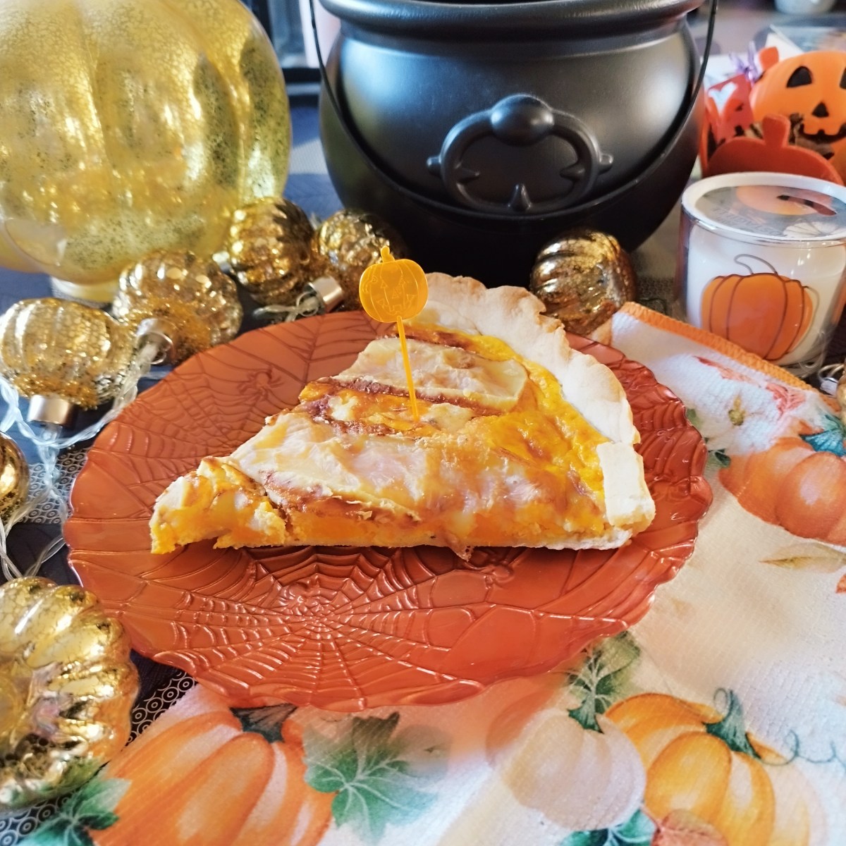 Tarte à la courge butternut, carotte et&nbsp;fromage